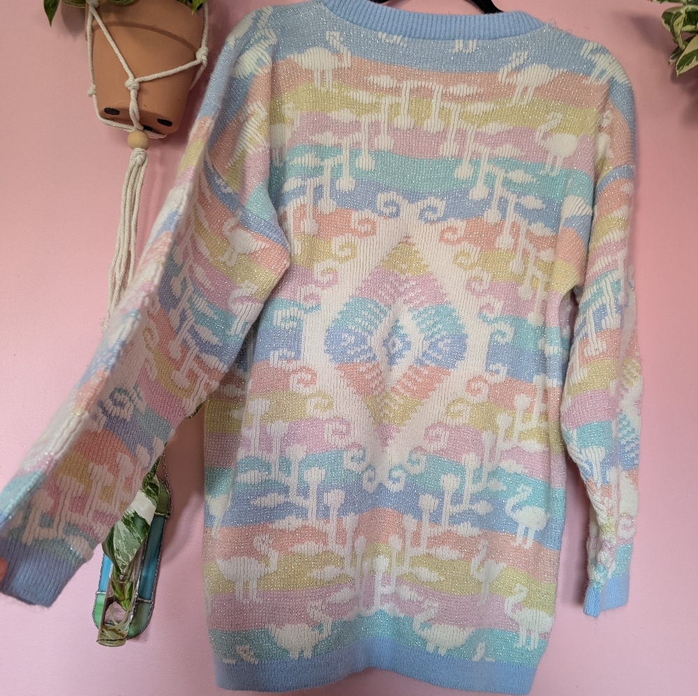 Vintage Pastel Patterned Sweater